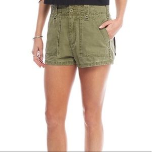 Free People High Waisted Military Shorts